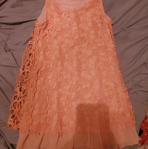 Coral summer dress